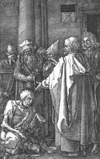 Albrecht Durer St Peter and St John Healing the Cripple France oil painting art